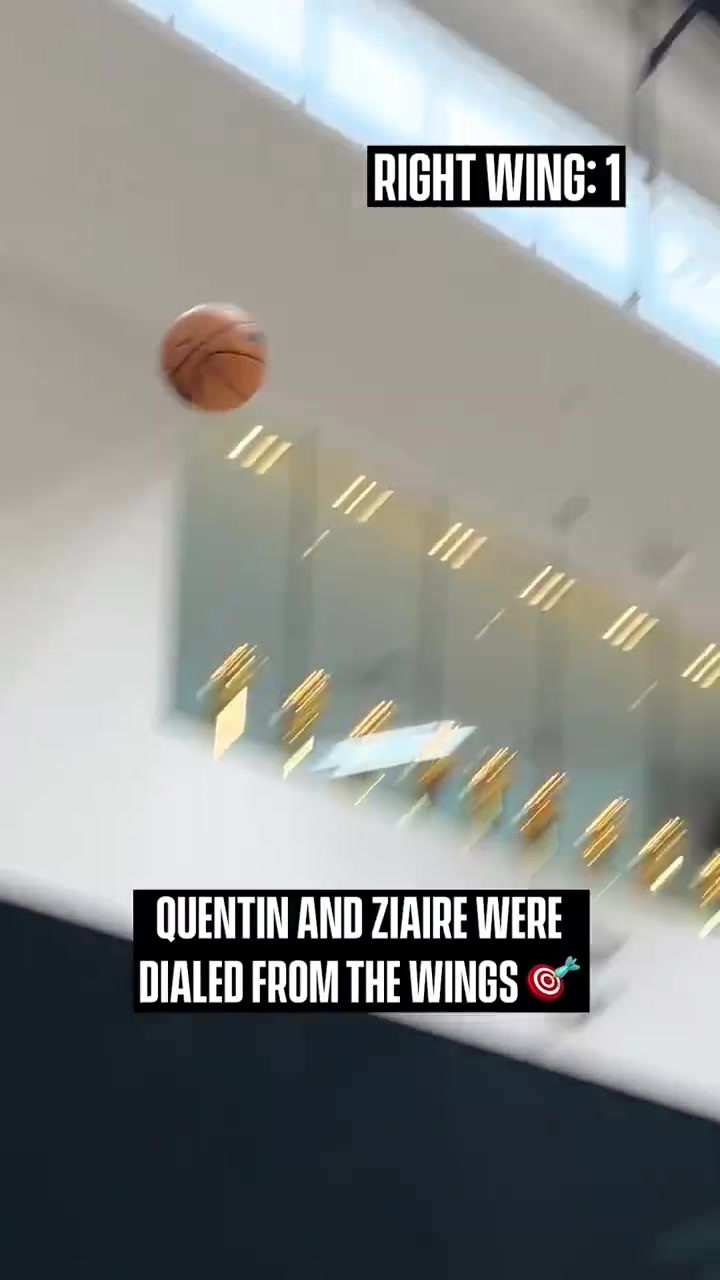 湖人首发侧翼组合？格莱姆斯和扎威进行三分练习🏀